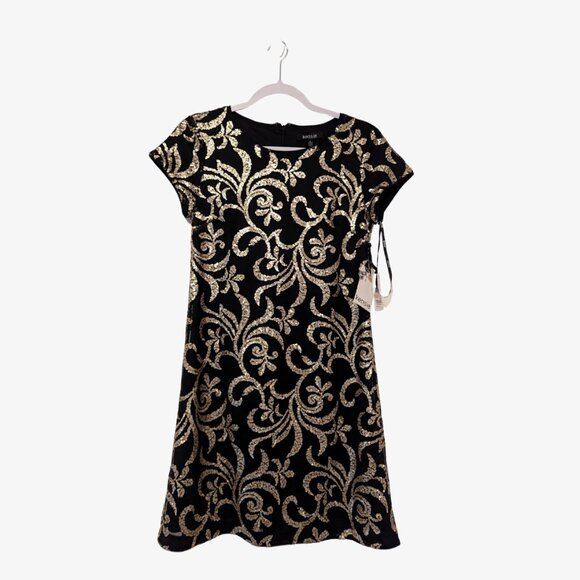 Kensie Black Sequined Cocktail Dress NWT Size 2 - Picture 3 of 11